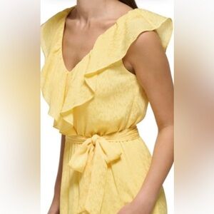 NWT-LC Lauren Conrad Yellow Ruffled Sundress in Sz XXL-it is 100% cotton.
